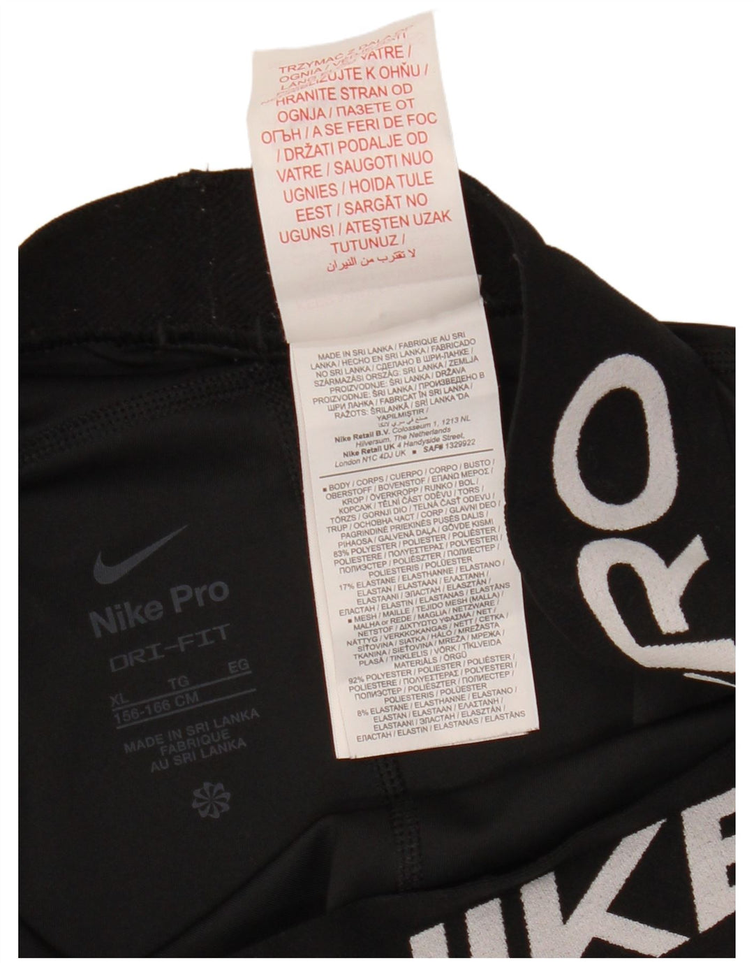 Legging NIKE Fille Dri Fit Graphic 13-14 ans XL Noir Polyester