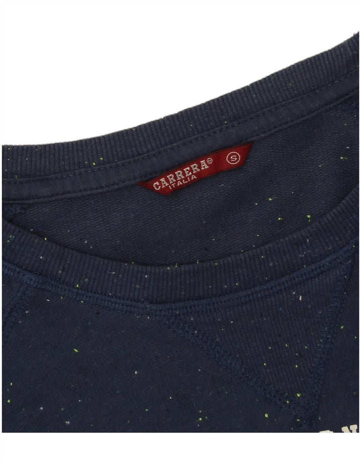 Carrera Homme Motif Abstrait Graphique Haut Manches Longues Petit Bleu Marine