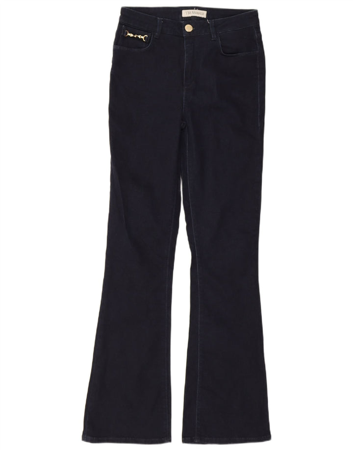 Femme Trussardi Jean Flare W26 L31 Bleu Marine Coton
