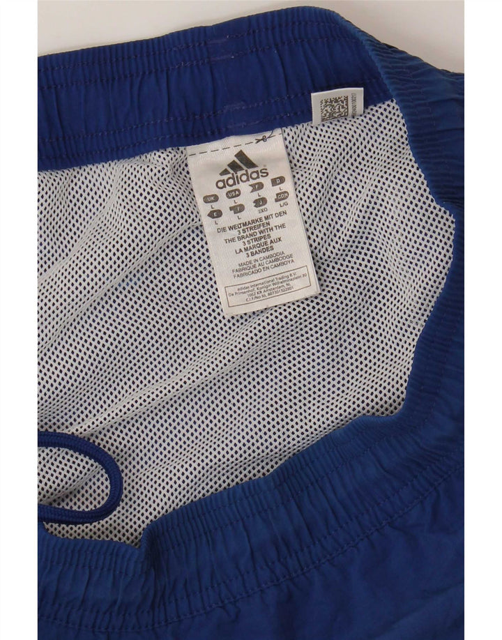 Adidas Short de bain graphique pour homme en polyamide color block grand bleu