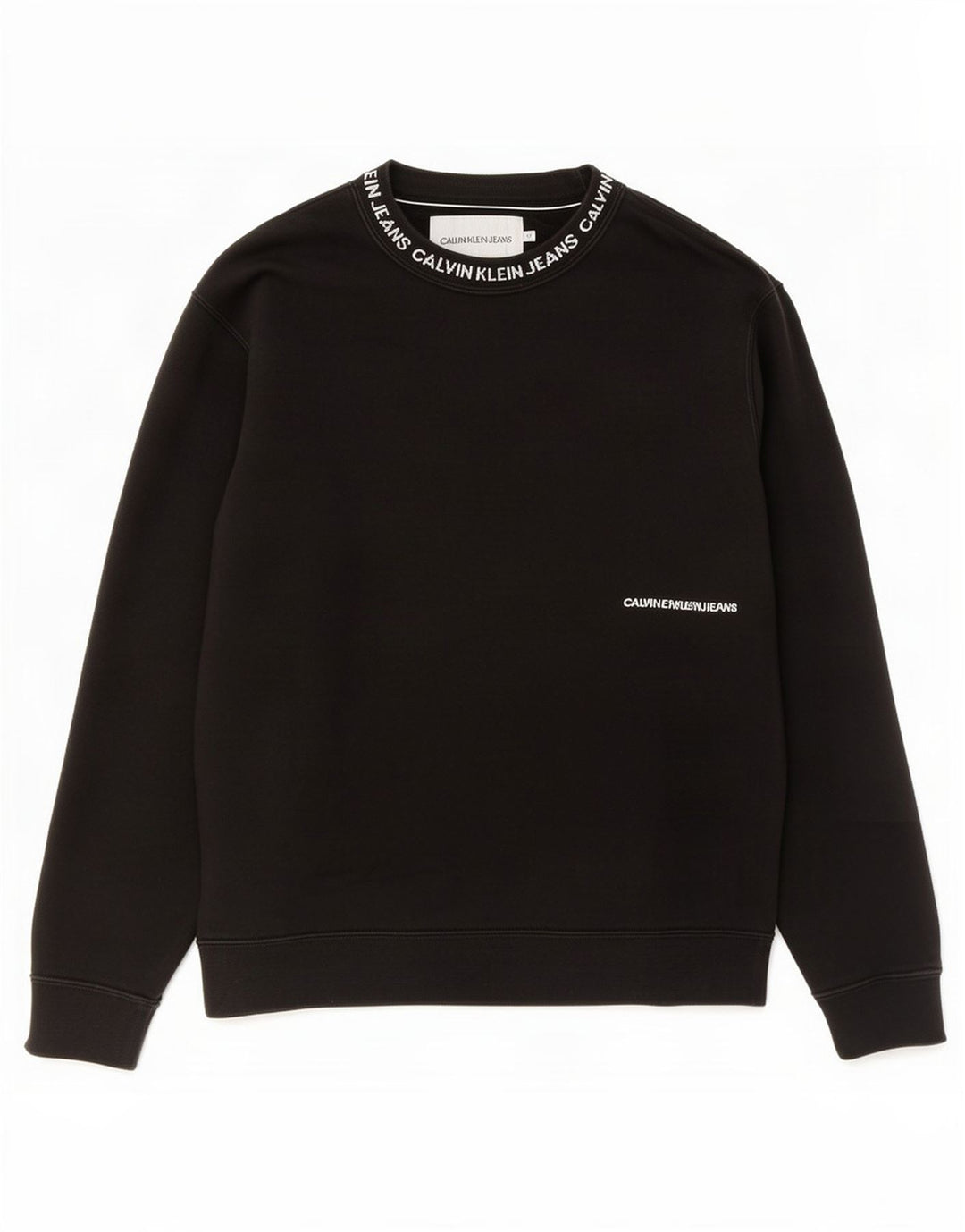 Calvin Klein Jeans Sweat-Shirt Graphique Homme Noir Moyen Coton