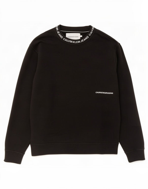 Calvin Klein Jeans Sweat-Shirt Graphique Homme Noir Moyen Coton