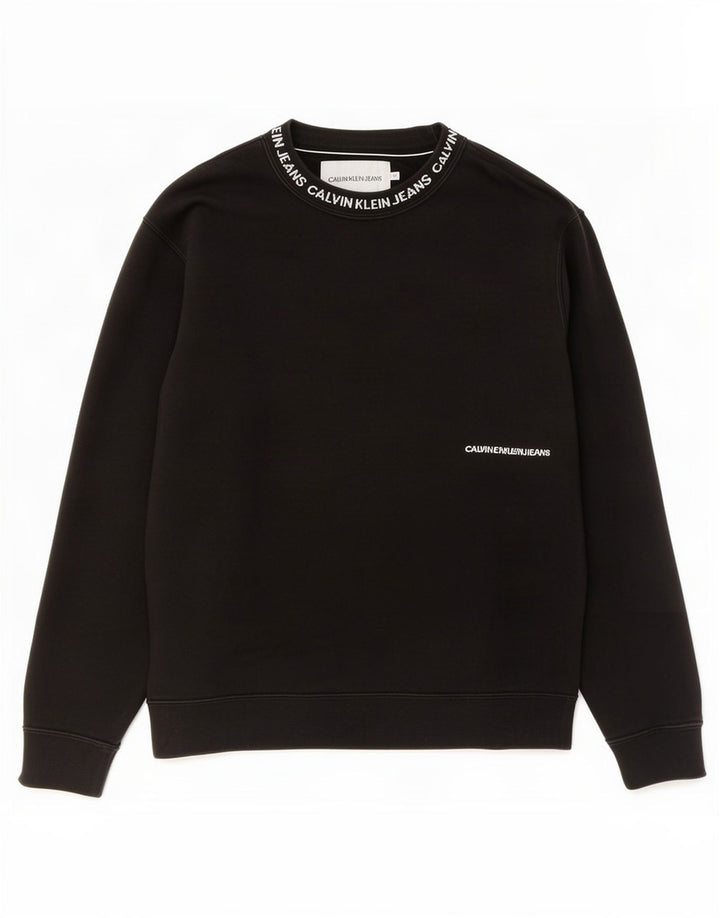 Calvin Klein Jeans Sweat-Shirt Graphique Homme Noir Moyen Coton