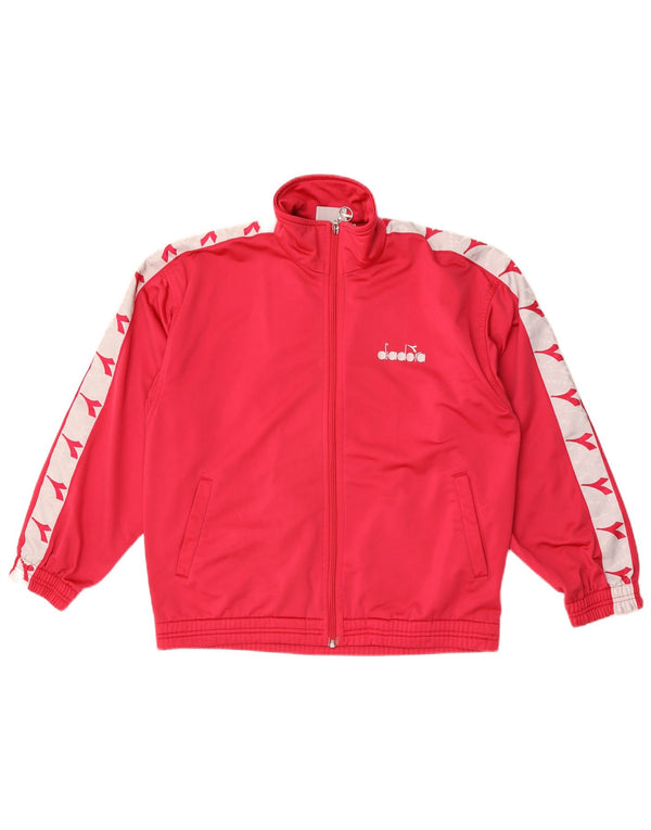 Diadora Veste de survêtement graphique pour hommes UK 34 XS Rose Colourblock