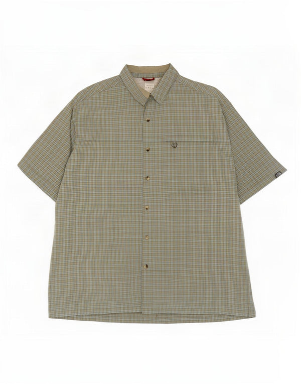 The North Face Chemise à manches courtes pour homme XL Vert Check Modal