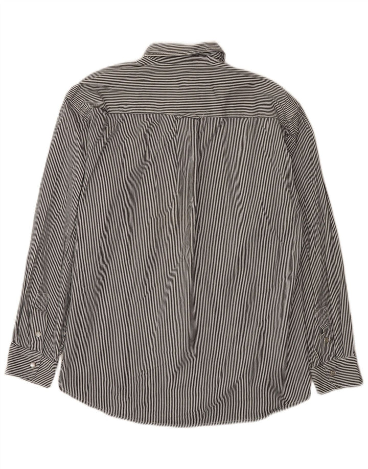 Wrangler Chemise Homme Gris Moyen Coton Rayé