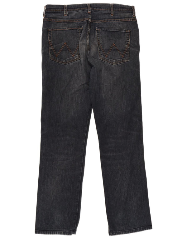 Wrangler Mens Arizona Stretch Straight Jeans W32 L32 Navy Blue Cotton