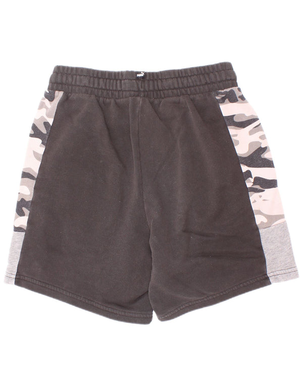 Puma Short de Sport Garçon 13-14 Ans Noir Camouflage Coton