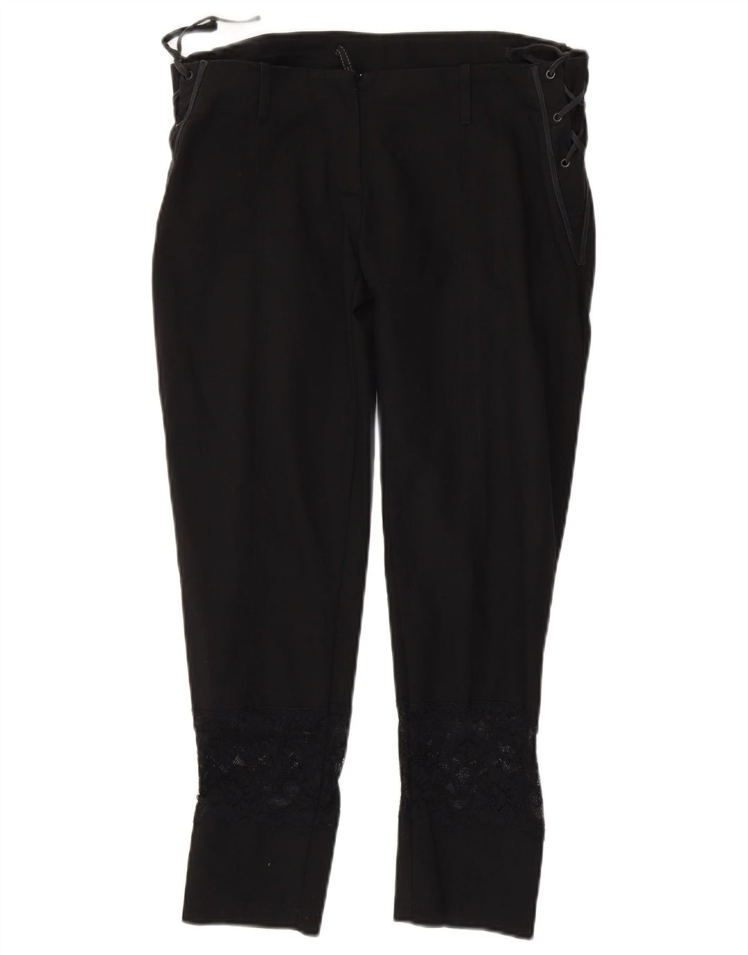 Pantalon court slim femme vintage W34 L25 Noir