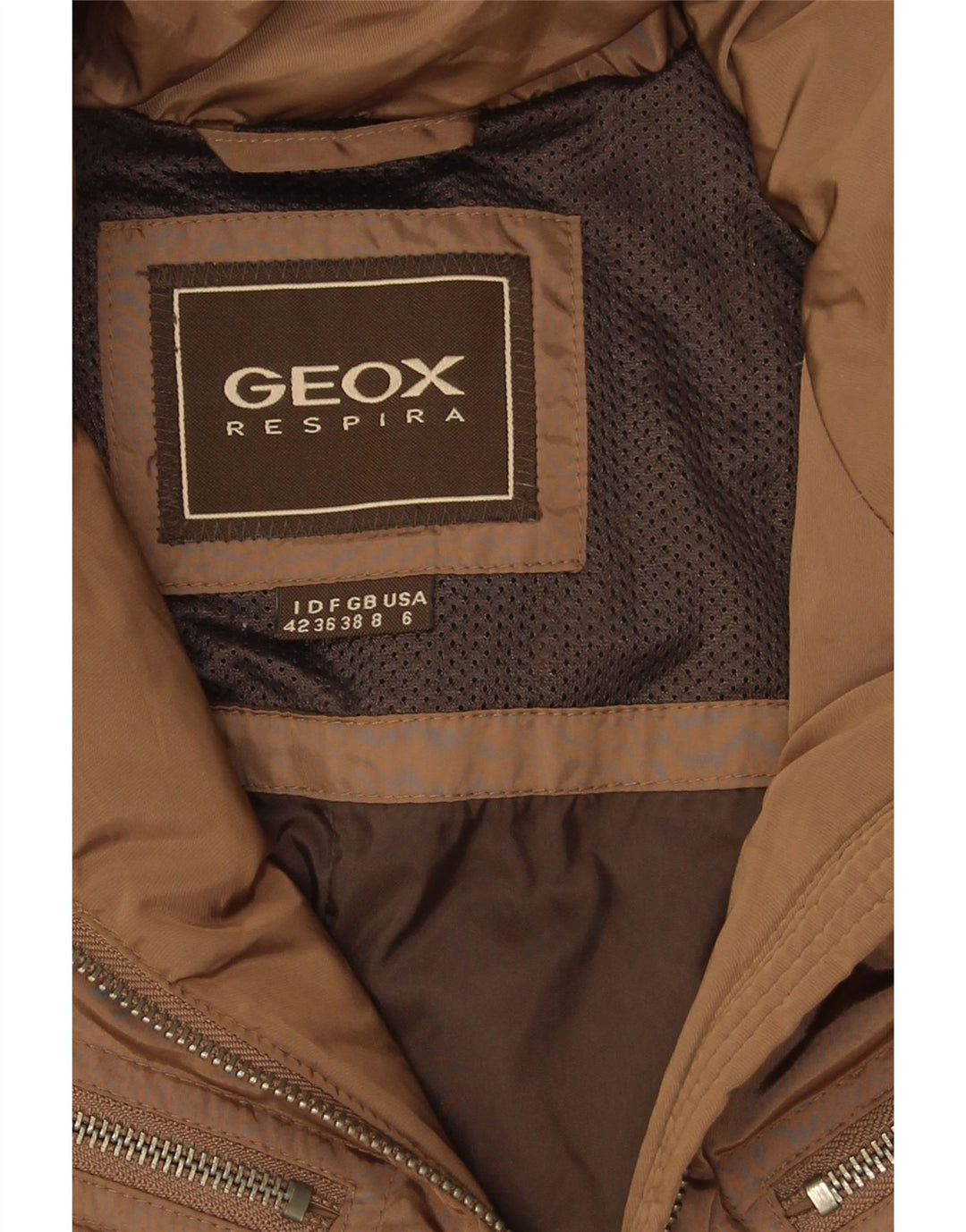Geox Veste matelassée surdimensionnée Respira pour femme UK 8 Small Beige Polyester
