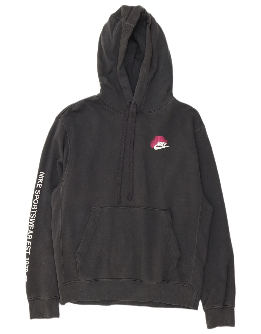 Nike Pull à capuche graphique pour homme Petit coton gris