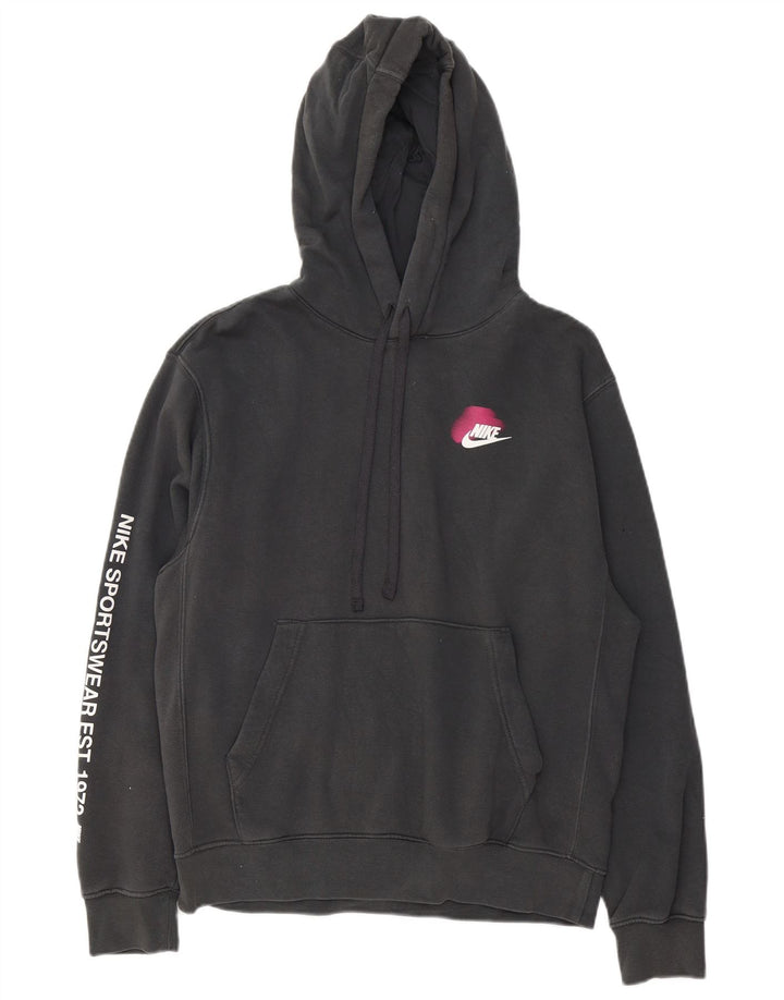 Nike Pull à capuche graphique pour homme Petit coton gris