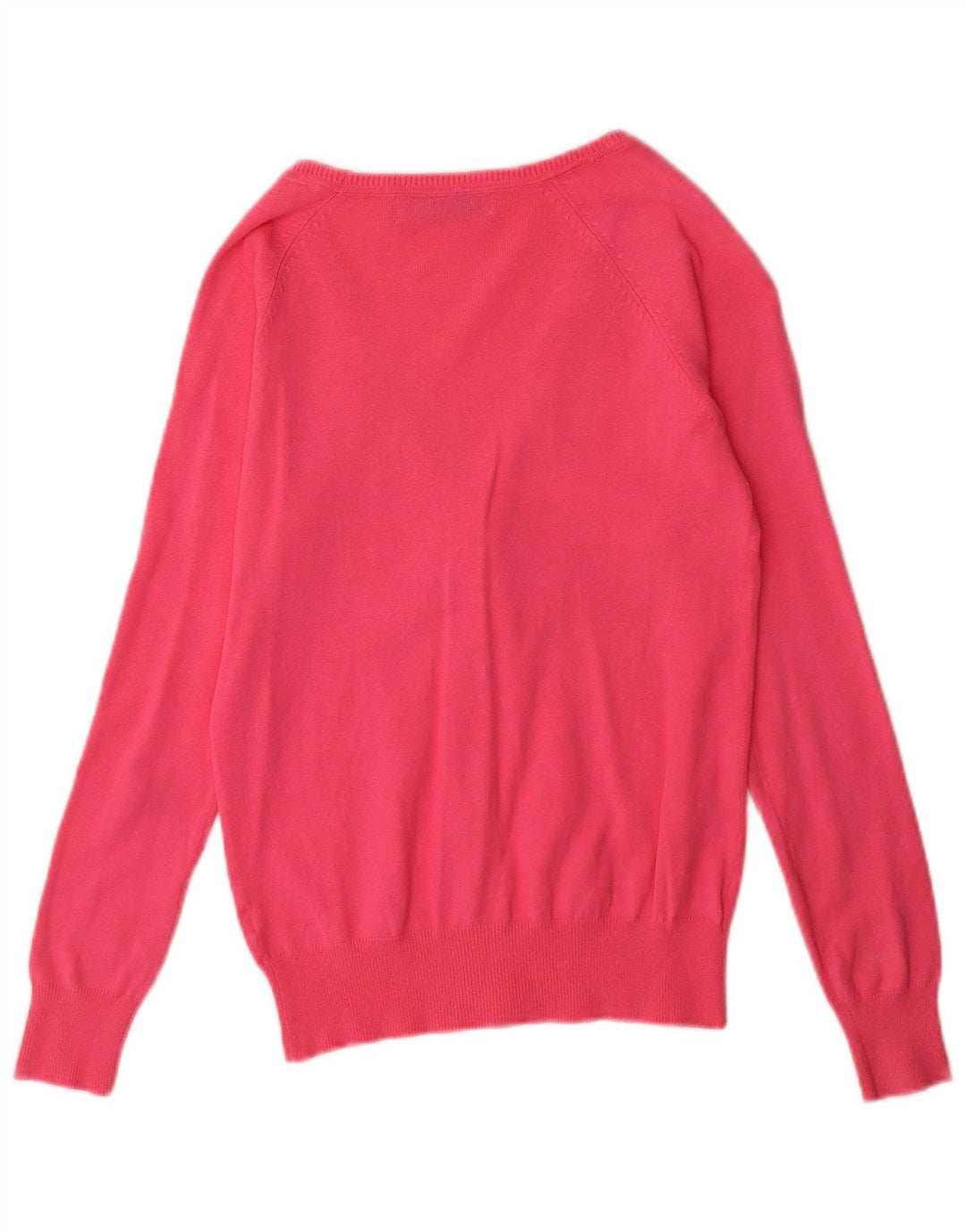 Zara Cardigan Femme Pull UK 12 Coton Rose Moyen