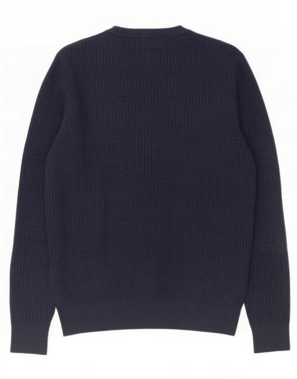 Reiss Homme Cardigan Pull Bleu Marine Moyen Coton