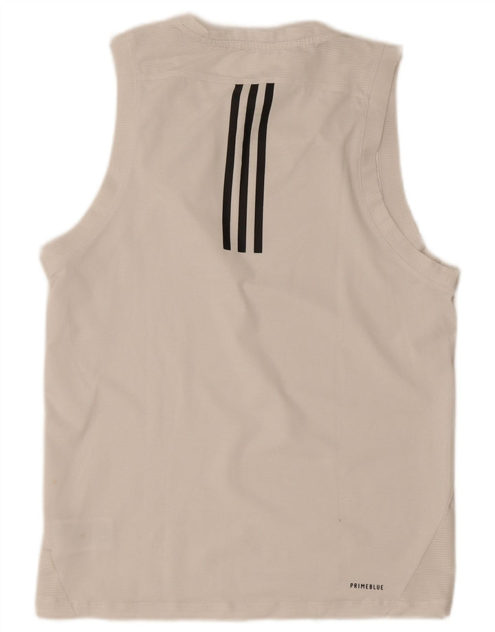 Adidas Débardeur Homme Petit Blanc Polyester