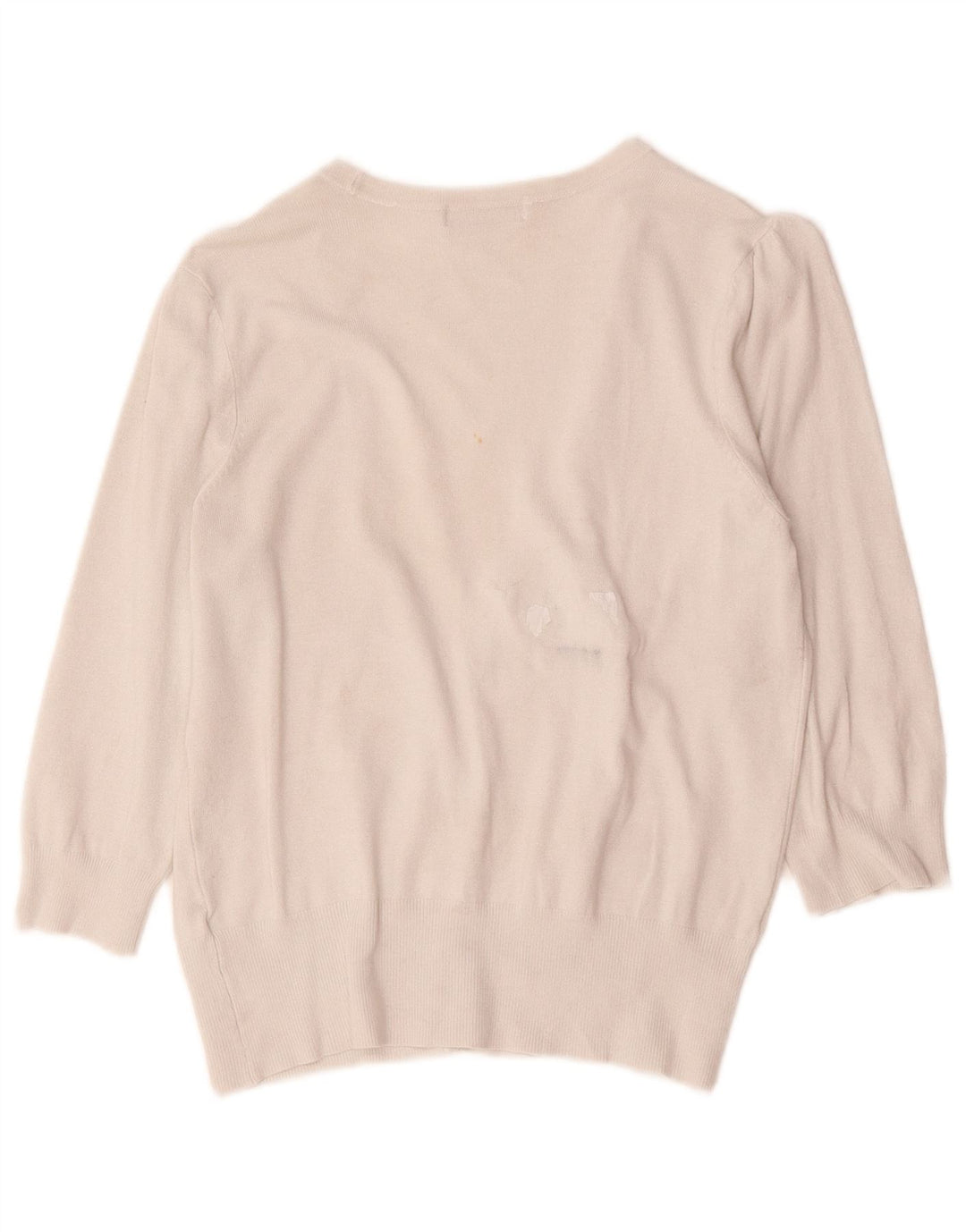 Marks & Spencer Pull cardigan à manches 3/4 pour femme UK 14 Medium Off White