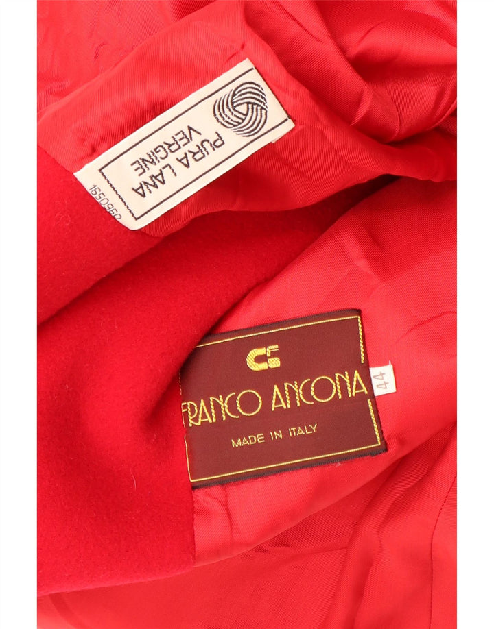 Franco Ancona Manteau croisé surdimensionné pour femme IT 44 Rouge moyen