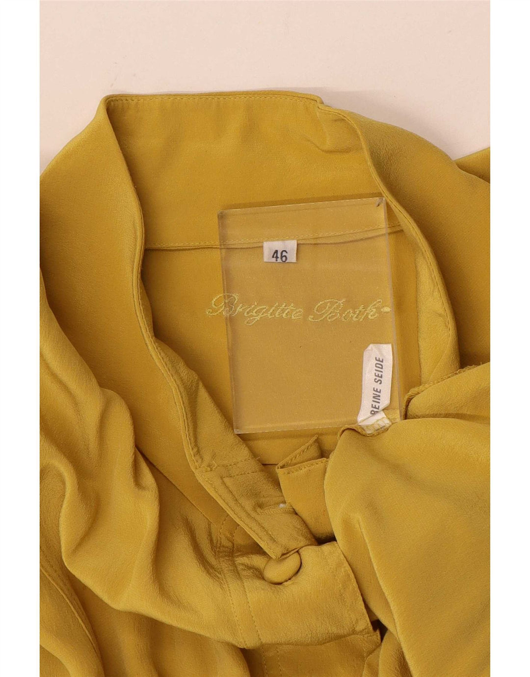 Brigitte Both Chemise Femme IT 46 Large Jaune Soie