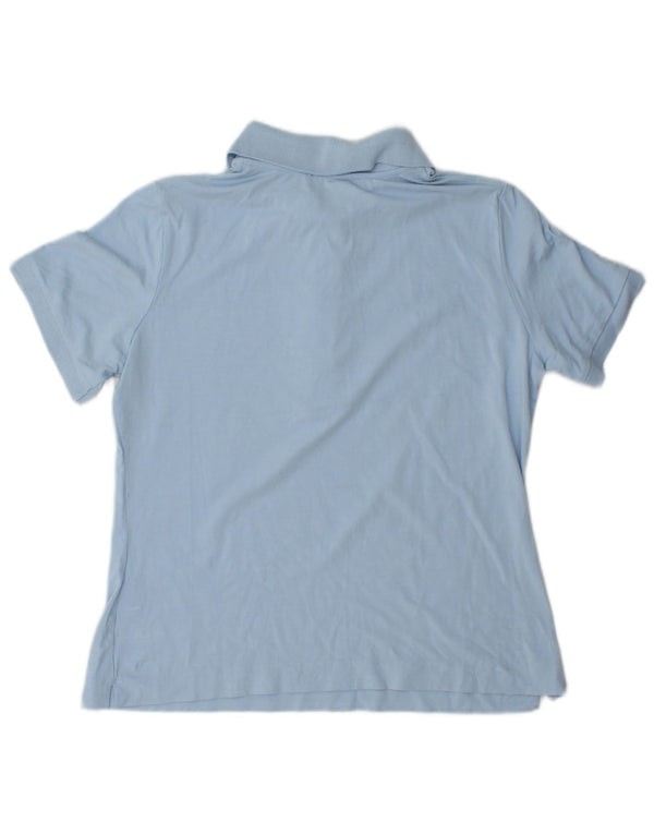 Luisa Spagnoli Polo Femme UK 16 Large Bleu Viscose