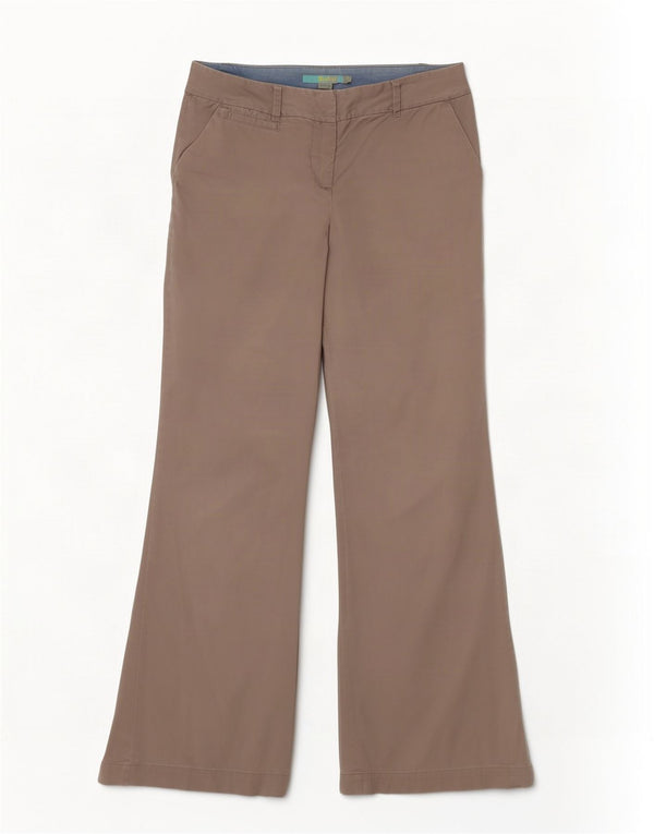 Pantalon chino évasé Boden pour femme UK 10 Small W28 L31 Gris Coton