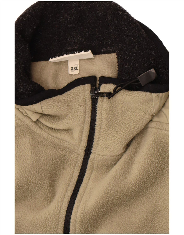 Asics Veste polaire pour homme UK 44 2XL Kaki Colourblock