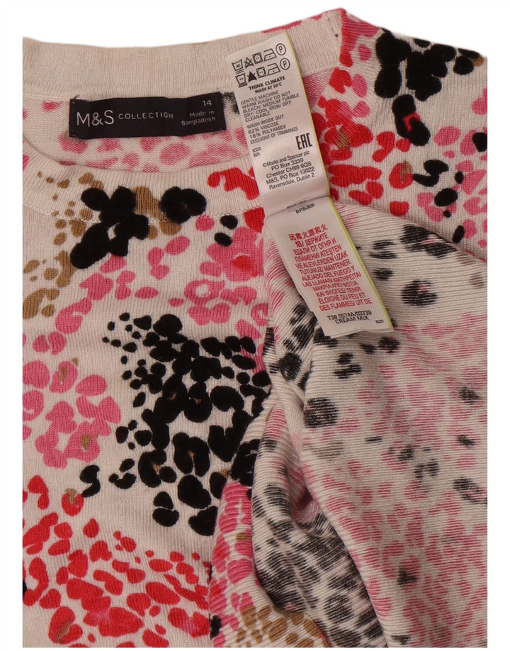 Marks & Spencer Pull ras du cou pour femme UK 14 Large Multicolore