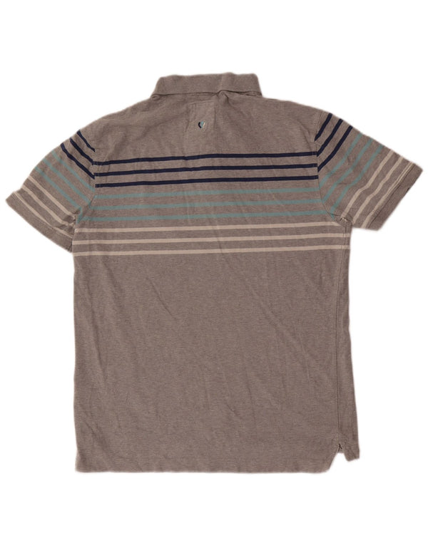 Polo Homme Fat Face Coton Rayé Gris Moyen