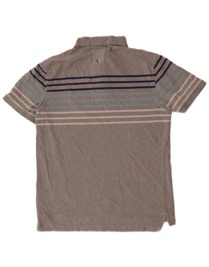 Polo Homme Fat Face Coton Rayé Gris Moyen