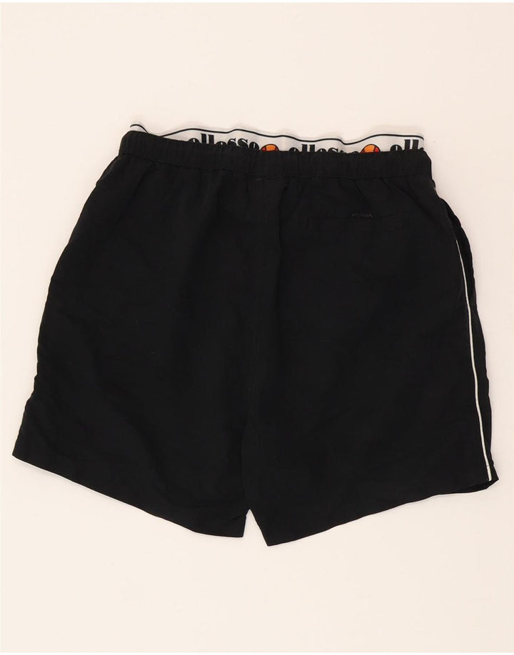 Ellesse Short de sport graphique pour homme en polyester color block noir moyen