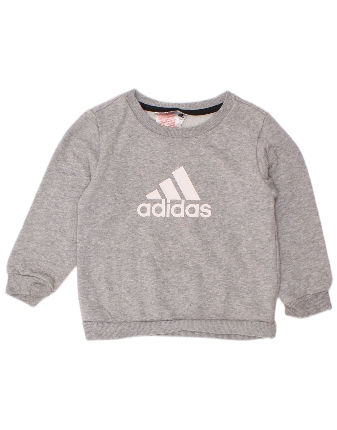 Adidas Sweat-shirt graphique pour garçon 2-3 ans Gris chiné en coton
