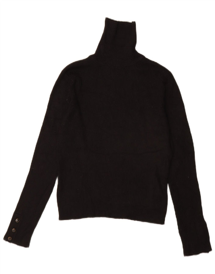 Lipsy Femme Pull Col Roulé UK 42 Medium Noir Viscose