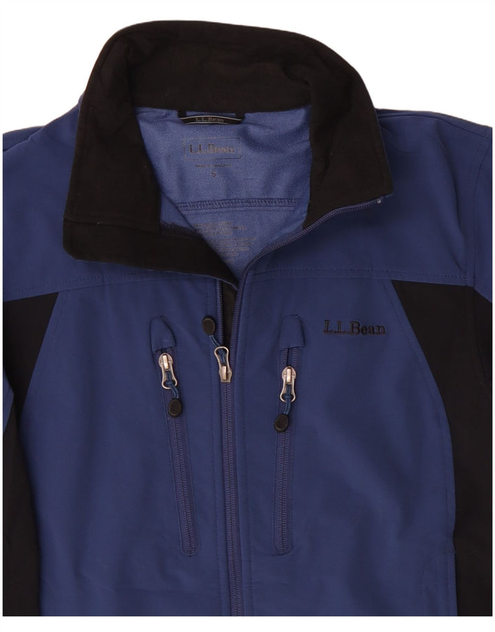 L.L.BEAN Veste coupe-vent pour homme UK 36 Petit nylon color block bleu marine