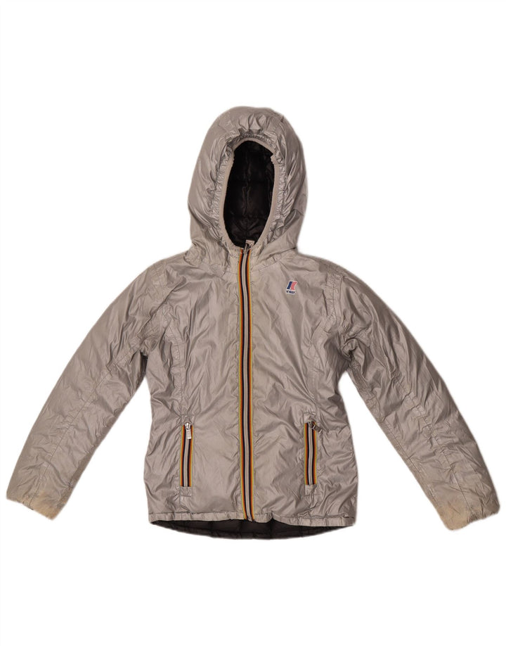 K-Way Veste matelassée réversible fille 9-10 ans Argent Polyester