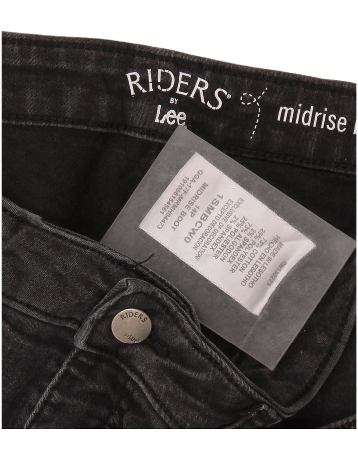 LEE Jean court Riders taille moyenne pour femme US 14 XL W32 L24 Noir
