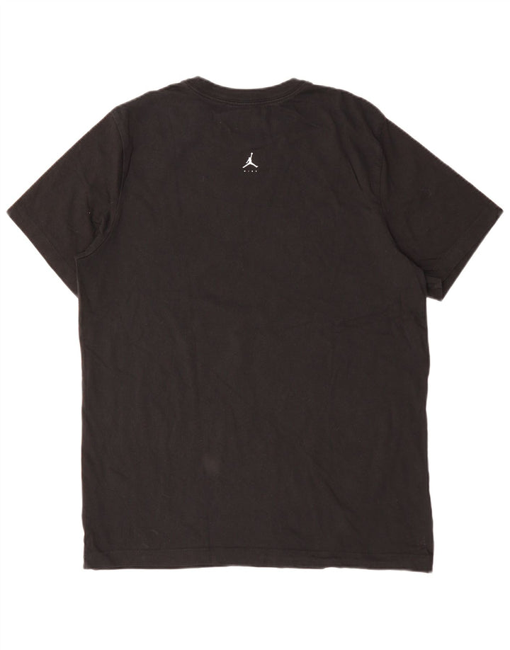 JORDAN T-shirt graphique pour hommes, grand, en coton noir