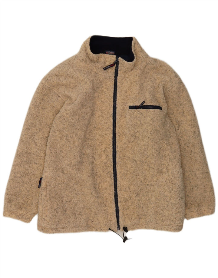 veste polaire homme vintage UK 42 XL Beige Moucheté Polyester