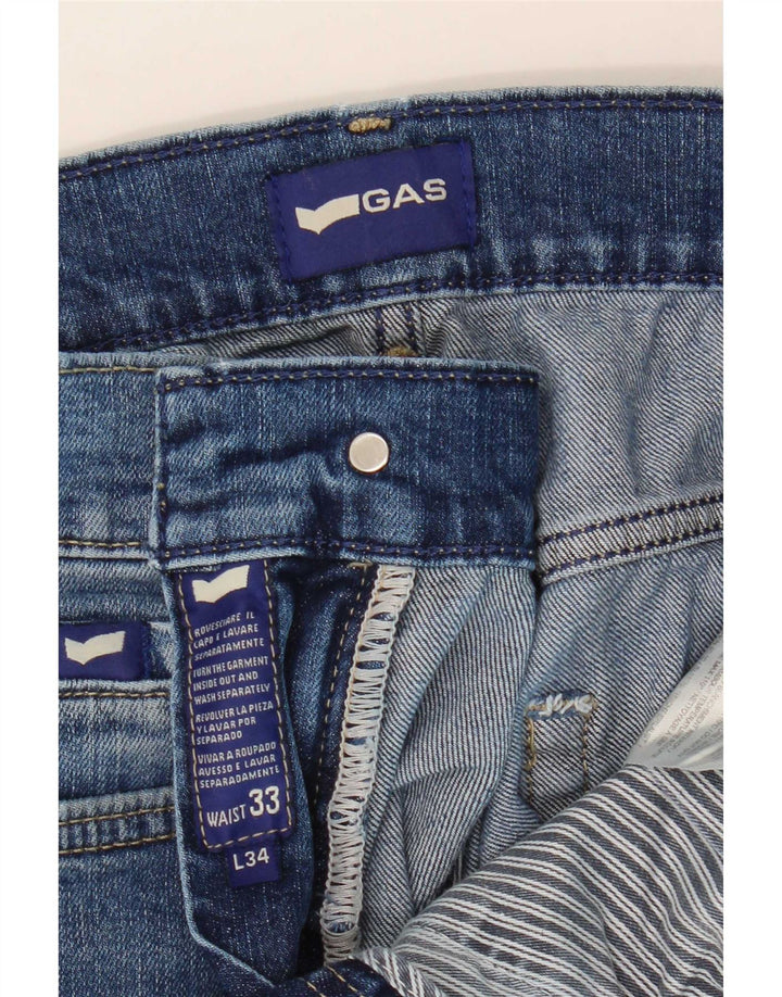 Gas Jean court homme W33 L26 bleu coton
