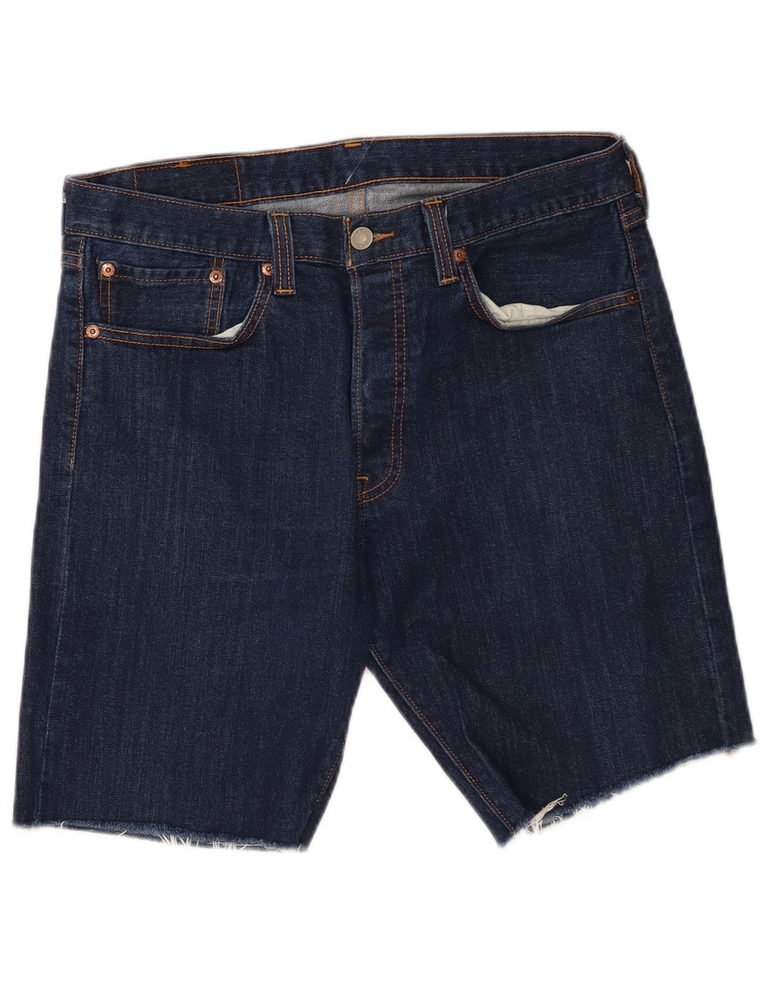 Levi's Short en Jean 501 W32 Homme Bleu Marine Moyen Coton