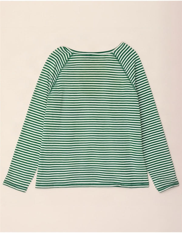 Marks & Spencer Haut à manches longues pour femme UK 18 XL Coton rayé vert