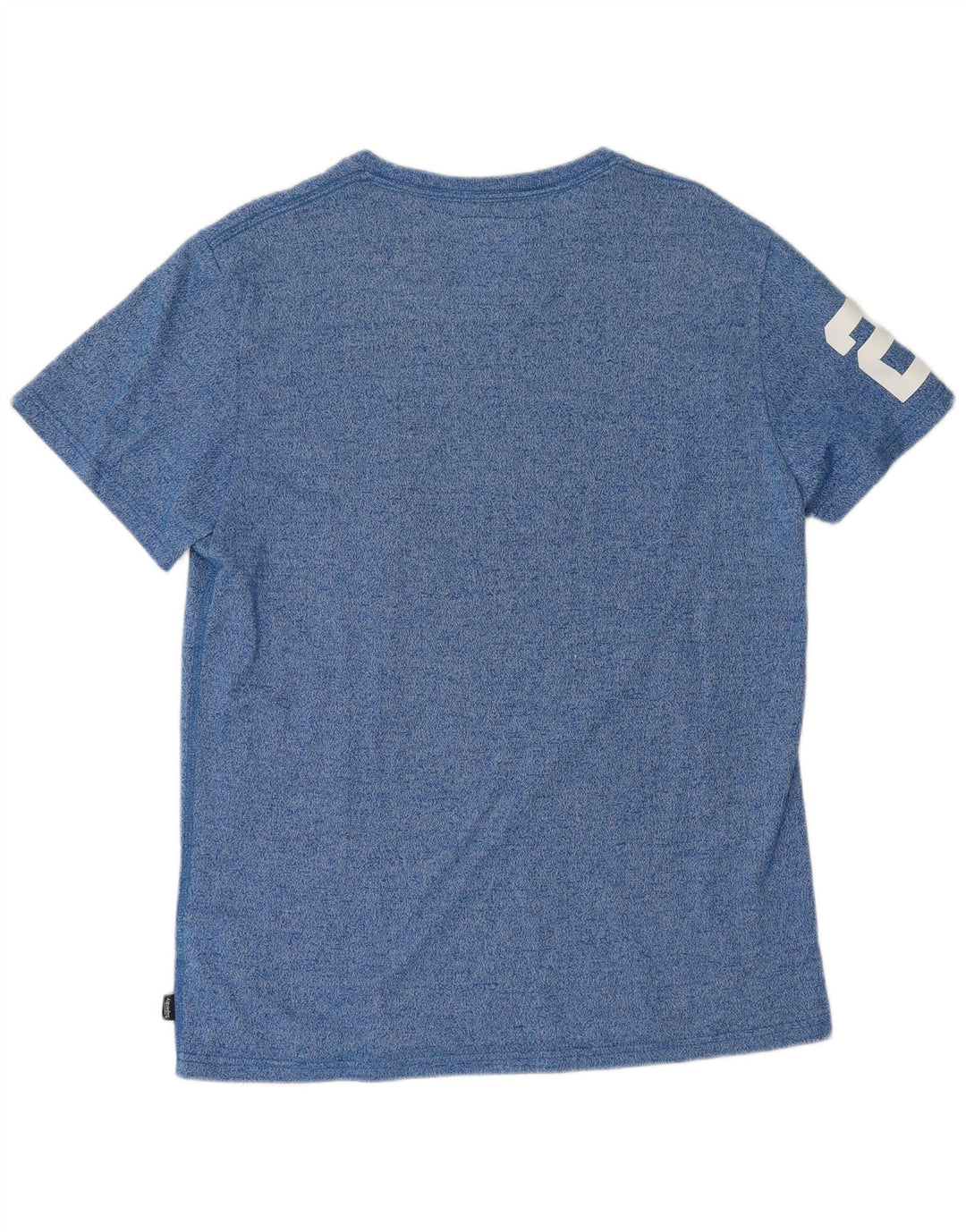 Superdry Homme Graphic T-Shirt Top XL Bleu Moucheté Coton
