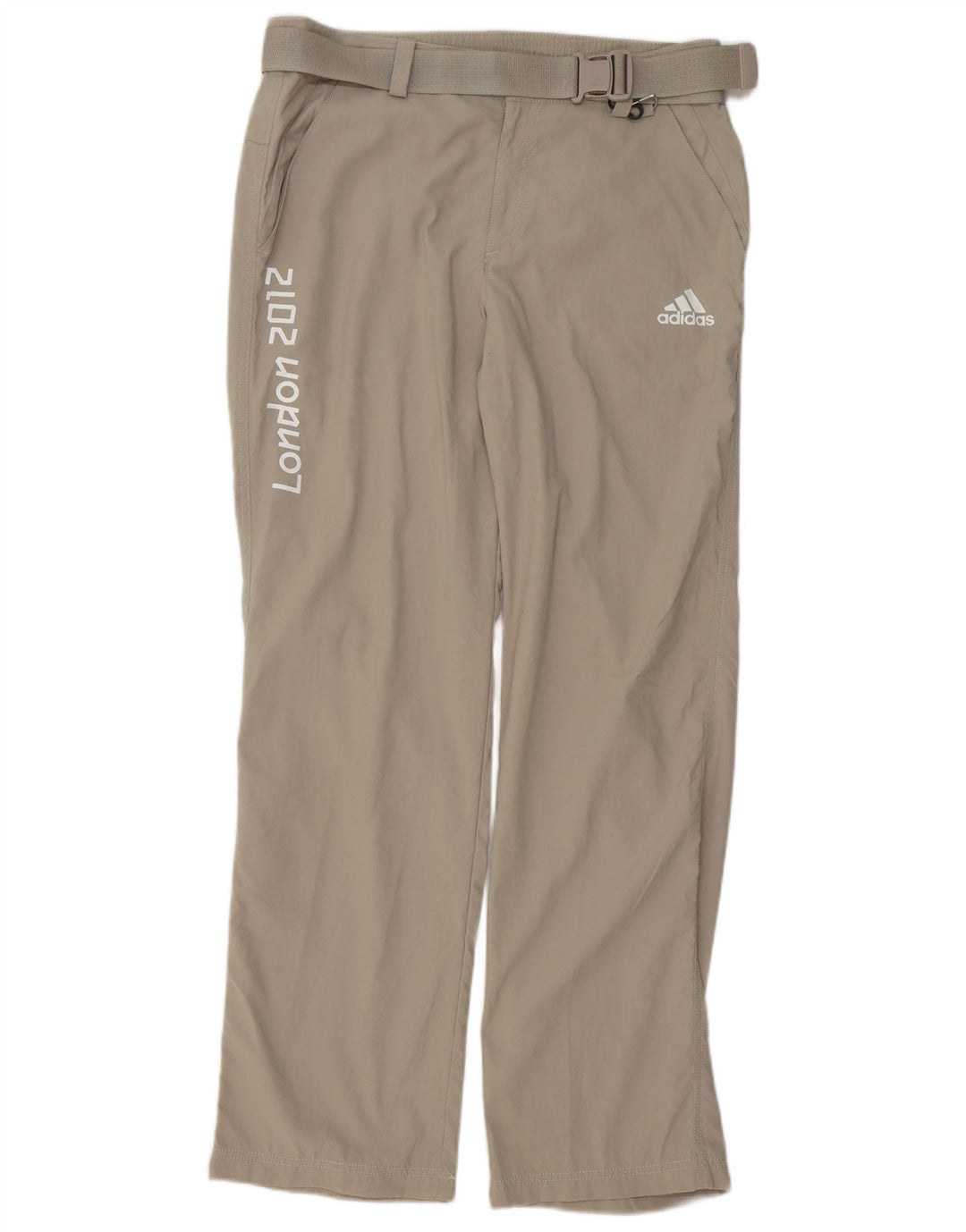 Adidas Pantalon Chino Droit Graphique Homme Moyen W32 L32 Gris Polyester