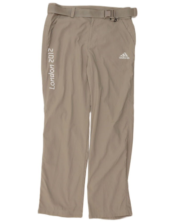 Adidas Pantalon Chino Droit Graphique Homme Moyen W32 L32 Gris Polyester