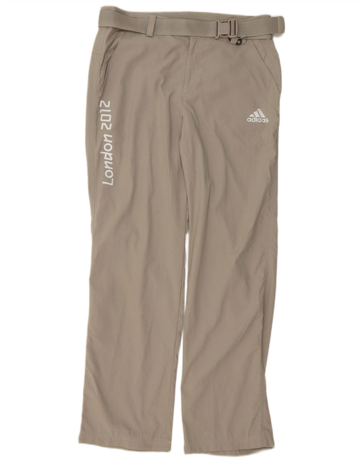 Adidas Pantalon Chino Droit Graphique Homme Moyen W32 L32 Gris Polyester