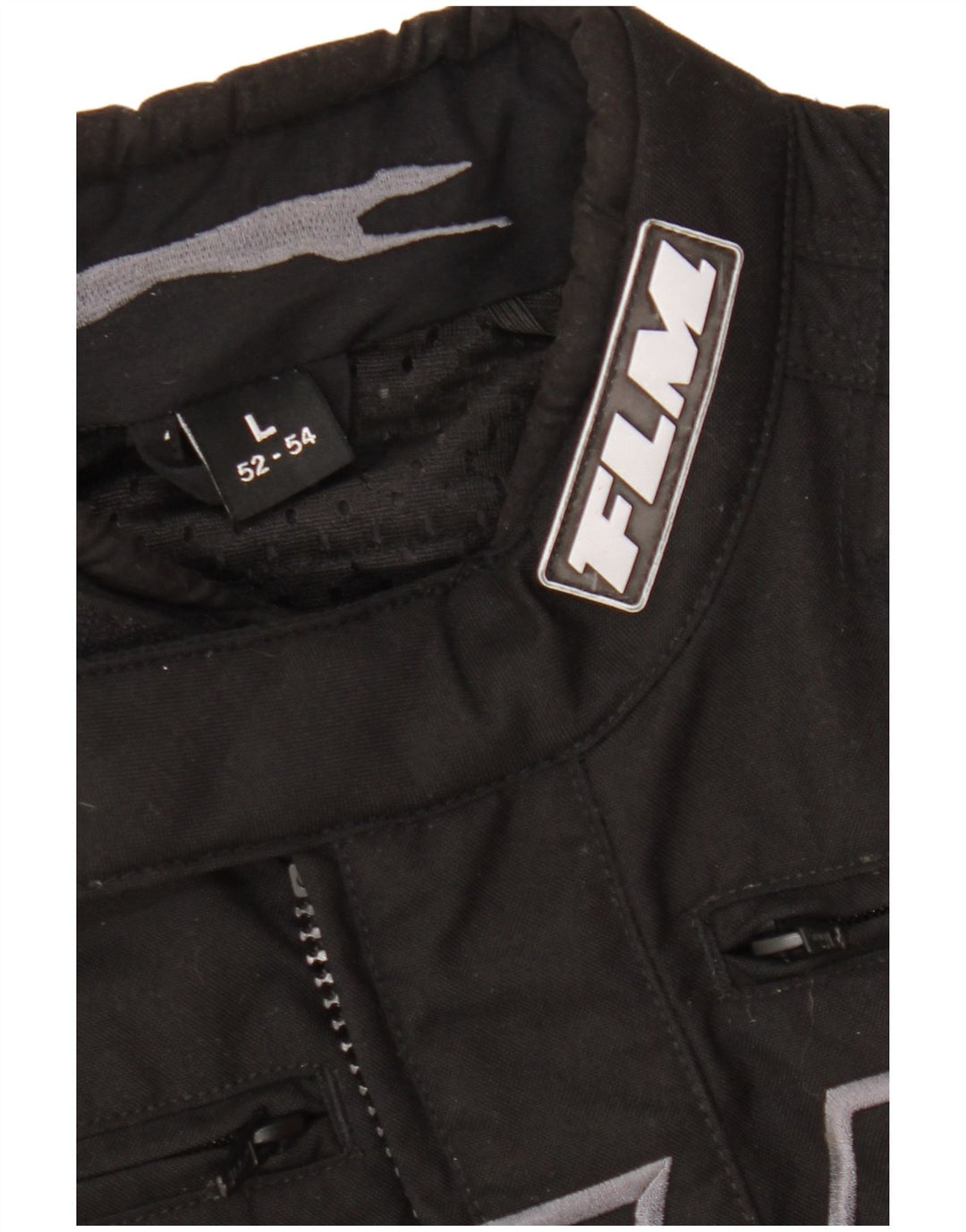 FLM Veste Graphic Racer Homme IT 52/54 Large Noir Polyamide