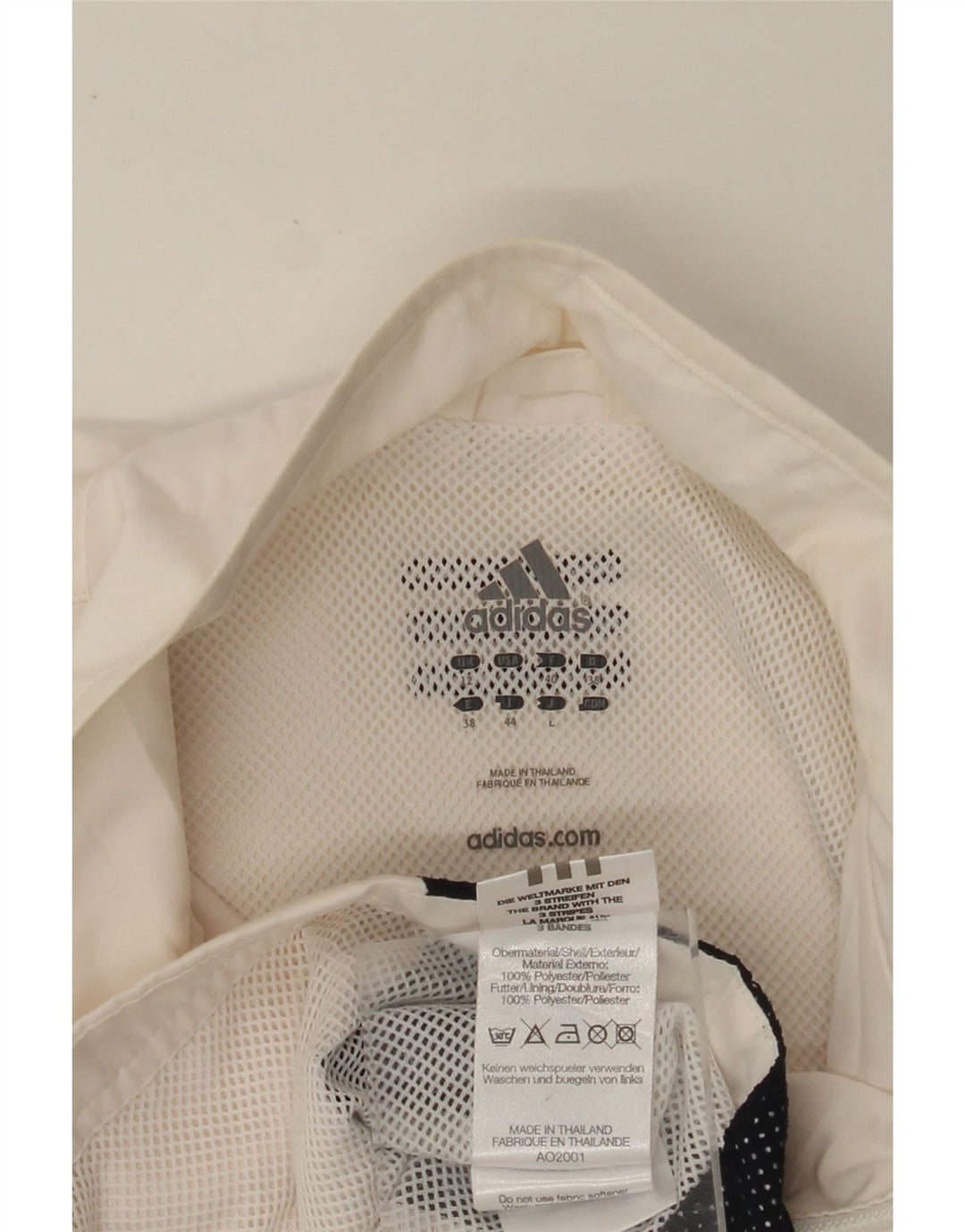 ADIDAS Veste de survêtement pour femme UK 12 Medium White Colourblock