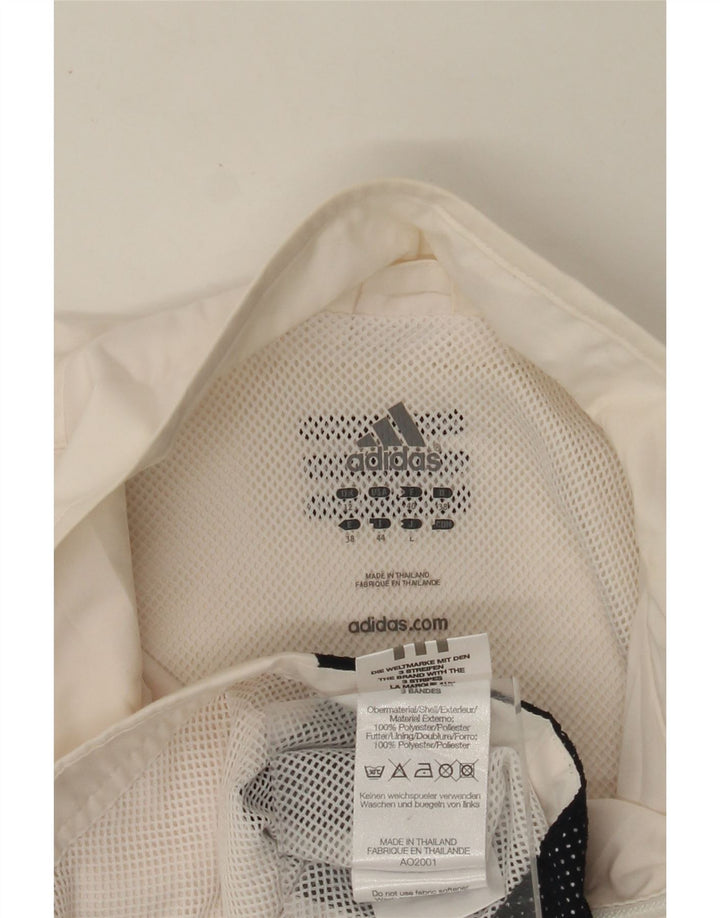 ADIDAS Veste de survêtement pour femme UK 12 Medium White Colourblock