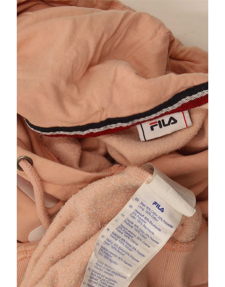 Fila Pull à Capuche Graphique Homme Rose Moyen Coton