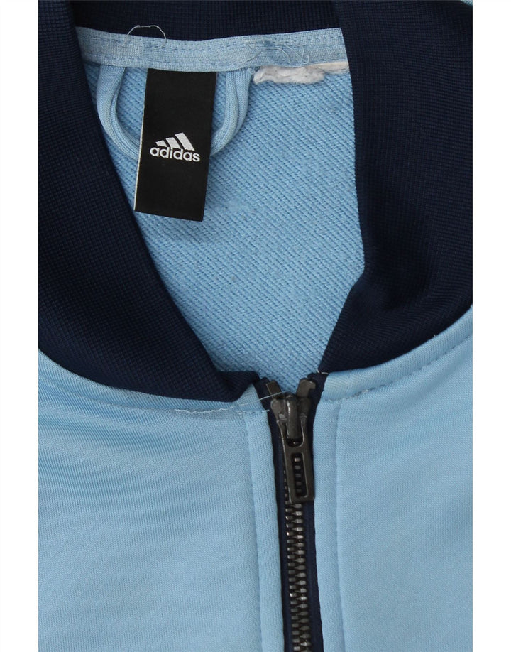 Adidas Veste de survêtement pour homme Large Bleu Colorblock Polyester