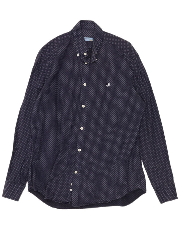Harmont & Blaine Chemise Homme XL Bleu Marine Pois Coton