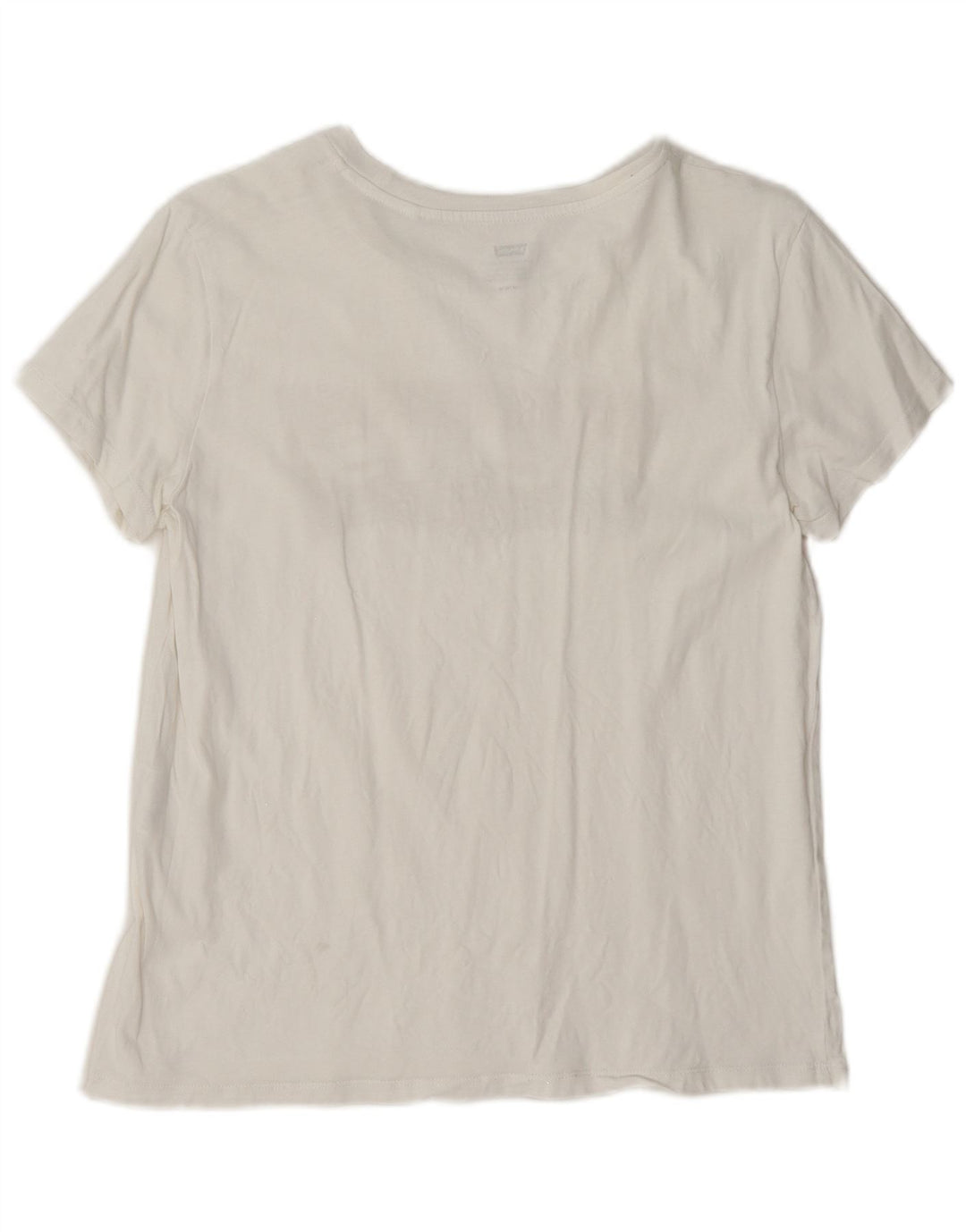 Levi's T-Shirt Graphique Femme UK 14 Blanc Moyen